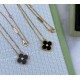 Van Cleef & Arpels Sweet Alhambra Of Rose Gold VCA Necklaces Black 2 Colors