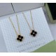 Van Cleef & Arpels Sweet Alhambra Of Rose Gold VCA Necklaces Black 2 Colors