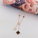 Van Cleef & Arpels Sweet Alhambra Of Rose Gold VCA Necklaces Gold/Silver 3 Motifs