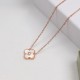 Van Cleef & Arpels Sweet Alhambra Of Rose Gold VCA Necklaces Red Black 4 Colors