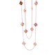 Van Cleef & Arpels Sweet Alhambra Of Rose Gold VCA Necklaces Silver/Gold 3 Colors