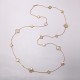 Van Cleef & Arpels Sweet Alhambra Of Rose Gold VCA Necklaces Silver Red 16 flowers