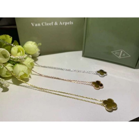 Van Cleef & Arpels Sweet Alhambra Of Rose Gold VCA Necklaces White Gold