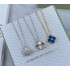 Van Cleef & Arpels Sweet Alhambra Of Silver VCA Necklaces Gold/Blue 3 Colors 