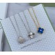 Van Cleef & Arpels Sweet Alhambra Of Silver VCA Necklaces Gold/Blue 3 Colors