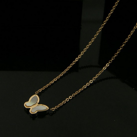 Van Cleef & Arpels Two Butterfly Of Gold/VCA Necklaces Black White 6 Colors