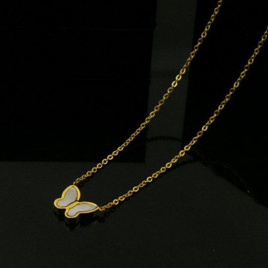 Van Cleef & Arpels Two Butterfly Of Gold/VCA Necklaces Black White 6 Colors