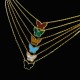 Van Cleef & Arpels Two Butterfly Of Rose Gold/VCA Necklaces Green Black 6 Colors