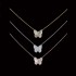 Van Cleef & Arpels Two Butterfly Of Rose Gold/VCA Necklaces Silver 3 Colors 