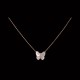 Van Cleef & Arpels Two Butterfly Of Rose Gold/VCA Necklaces Silver 3 Colors