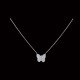 Van Cleef & Arpels Two Butterfly Of Rose Gold/VCA Necklaces Silver 3 Colors