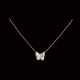 Van Cleef & Arpels Two Butterfly Of Rose Gold/VCA Necklaces Silver 3 Colors