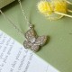 Van Cleef & Arpels Two Butterfly Of Silver And VCA Necklaces