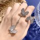 Van Cleef & Arpels Two Butterfly Of Silver/VCA Necklaces