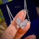 Van Cleef & Arpels Two Butterfly Of Silver/VCA Necklaces