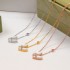 Van Cleef & Arpels Two Butterfly Rose Gold/VCA Necklaces Silver/Gold 3 Colors 