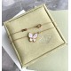 Van Cleef & Arpels Two Butterfly Rose Gold/VCA Necklaces White