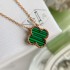 Van Cleef & Arpels Vintage Alhambra Of Gold VCA Necklaces Green 