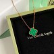 Van Cleef & Arpels Vintage Alhambra Of Gold VCA Necklaces Green