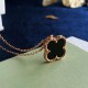 Van Cleef & Arpels Vintage Alhambra Of Rose Gold VCA Necklaces Black