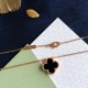 Van Cleef & Arpels Vintage Alhambra Of Rose Gold VCA Necklaces Black