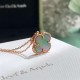 Van Cleef & Arpels Vintage Alhambra Of Rose Gold/VCA Necklaces Green