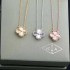 Van Cleef & Arpels Vintage Alhambra Of Rose Gold VCA Necklaces Silver 