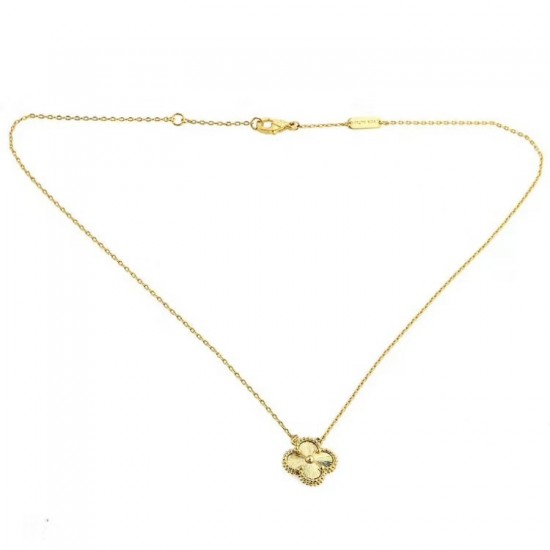 Van Cleef & Arpels Vintage Alhambra Of Rose Gold VCA Necklaces Silver