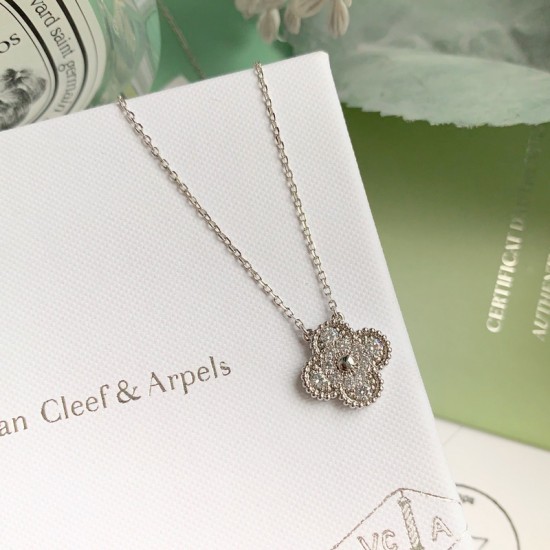 Van Cleef & Arpels Vintage Alhambra Of Silver VCA Necklaces