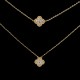 Van Cleef & Arpels Vintage Alhambra Silver Of VCA Necklaces Gold