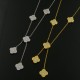 Van Cleef & Arpels Vintage Alhambra VCA Necklaces Gold/Silver 5 Flowers