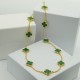 Van Cleef & Arpels Vintage Alhambra VCA Necklaces Rose Gold/Green 10 Flowers