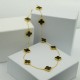 Van Cleef & Arpels Vintage Alhambra VCA Necklaces Rose Gold/Green 10 Flowers