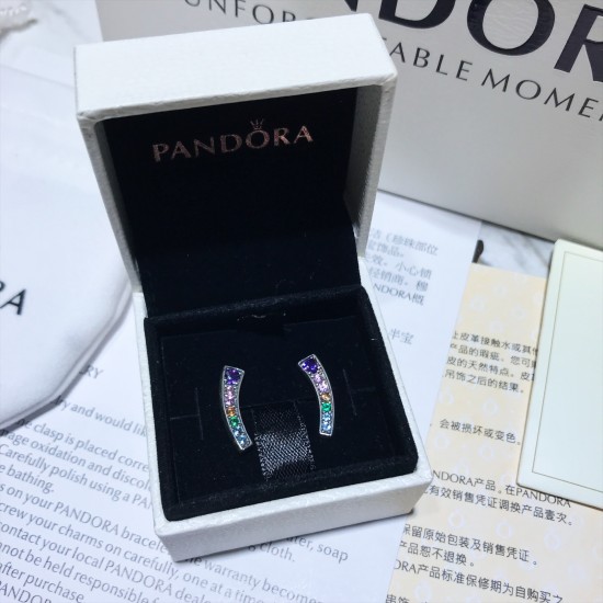 Pandora Rainbow Earrings Sterling Silver