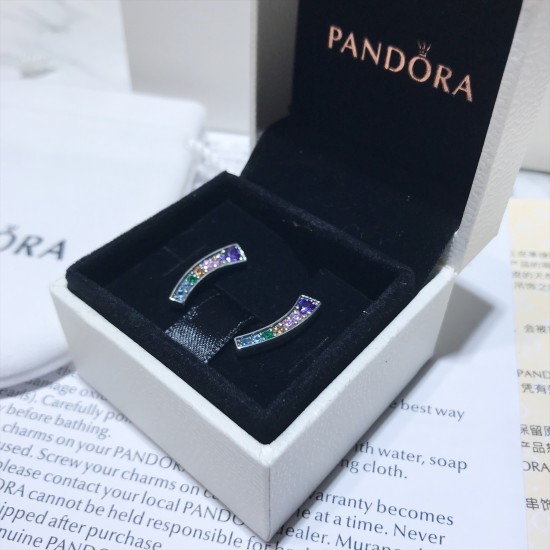 Pandora Rainbow Earrings Sterling Silver