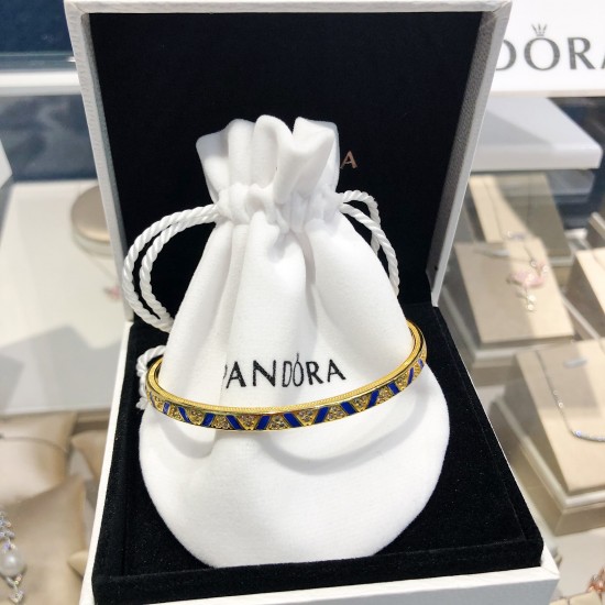 Pandora 18K Gold Bangle Gold Blue 20082756