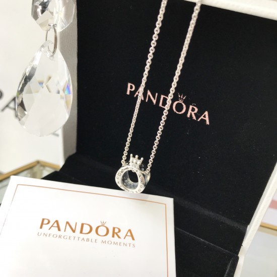 Pandora Crown Necklace Sterling Silver