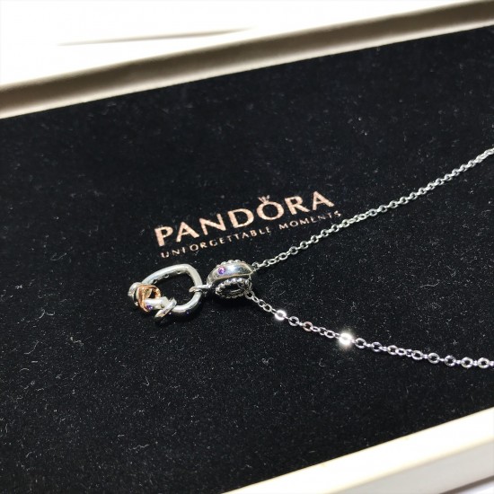 Pandora Heart Shaped Necklace Sterling Silver