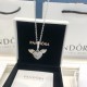 Pandora Pavé Heart and Angel Wings Necklace 398505C01