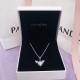 Pandora Pavé Heart and Angel Wings Necklace 398505C01