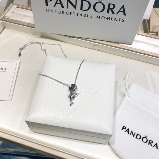 Pandora Pendant Set Silver Blue Pink 20082747