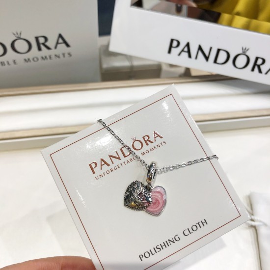 Pandora Pendant Set Silver Blue Pink 20082747