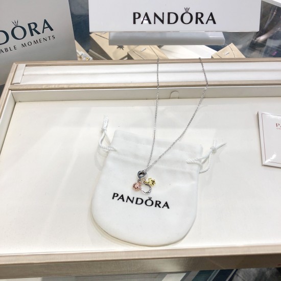 Pandora Pendant Set Silver Purple Yellow 20082749