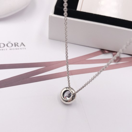 Pandora Round Sparkle Halo Necklace 396240CZ