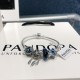 Pandora Sterling Silver Bangle Silver Blue 20082732