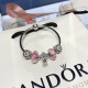 Pandora Sterling Silver Bangle Silver Pink 20082771