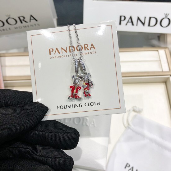 Pandora Sterling Silver Pendant Silver Red 20082750