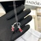 Pandora Sterling Silver Pendant Silver Red 20082750