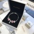 Pandora Sterling Silver Bangle Silver Pink 20082771