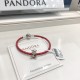 Pandora Bangle Red Silver 20082717